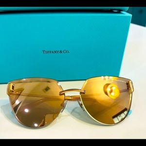 Tiffany gold cat eye sunglasses NWT